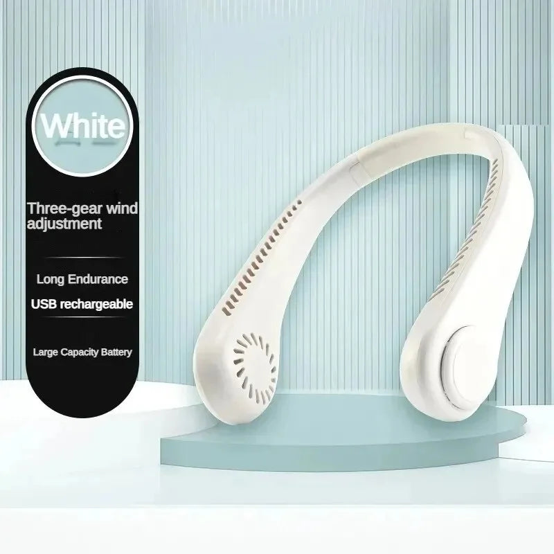 8000mAh Bladeless Portable Neck Fan & Air Cooler