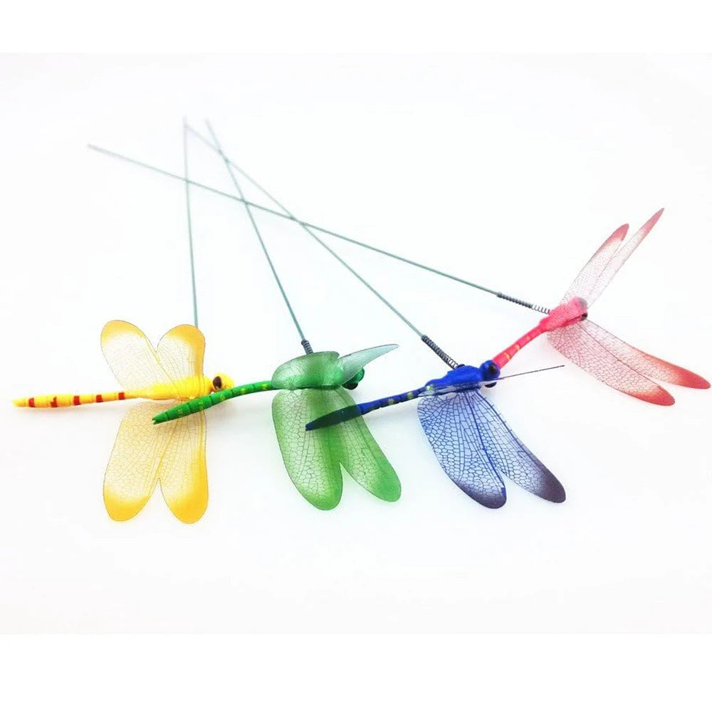Colorful 3D Dragonfly Garden Stakes & Flower Pot Decor
