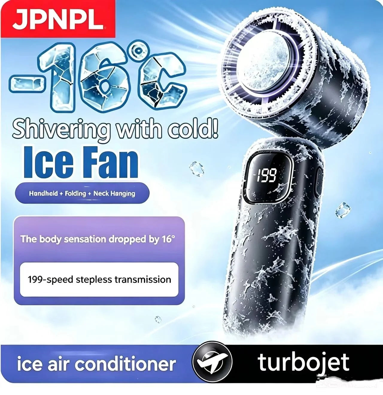 8000mAh Bladeless Portable Neck Fan & Air Cooler