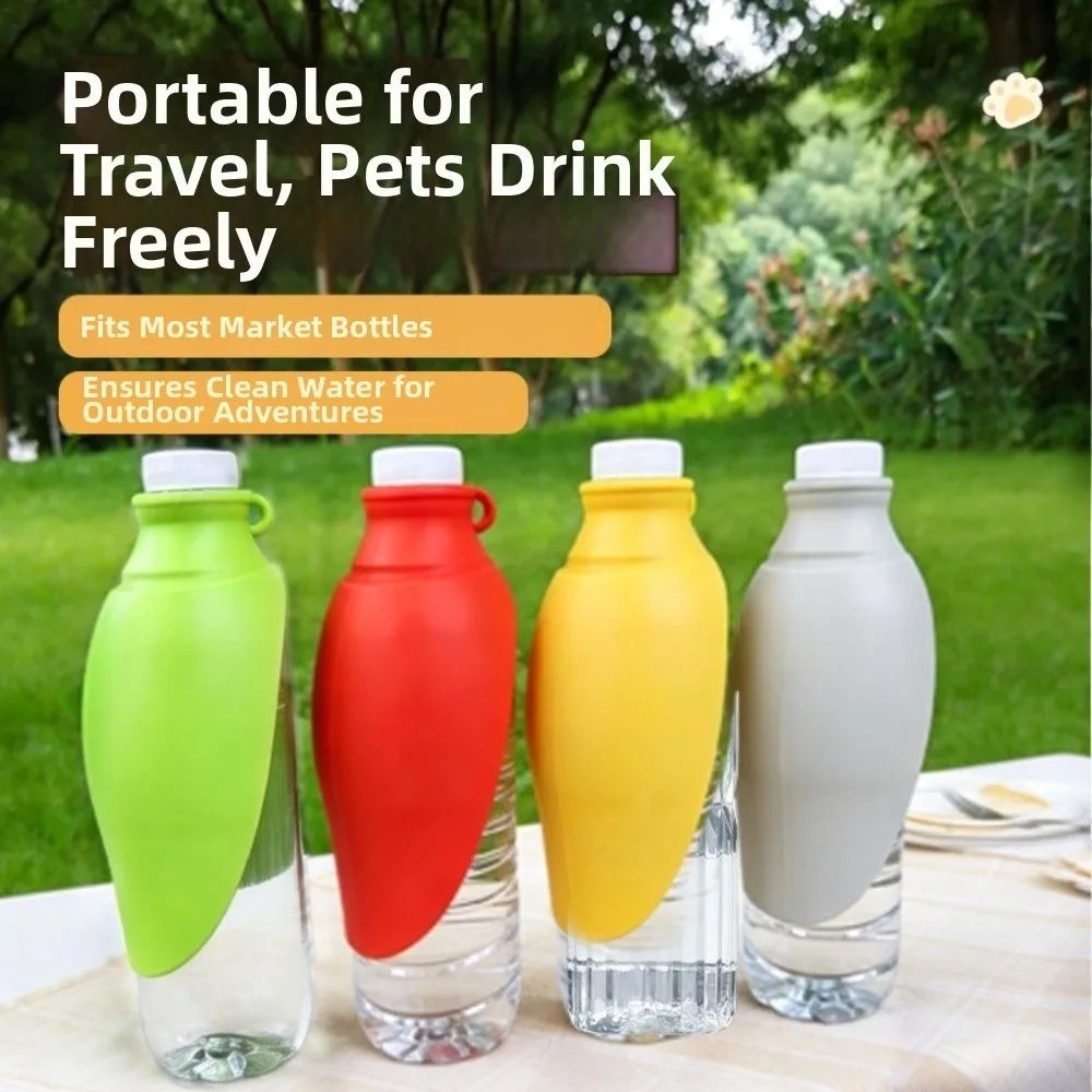 Portable Leaf Pet Water Bowl - Leakproof Outdoor Feeder