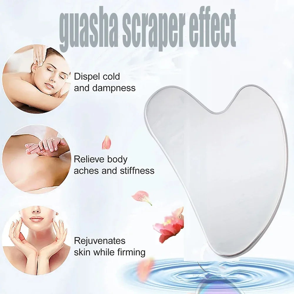 Stainless Steel Gua Sha Facial Massage Tool for Anti-Aging & Firming