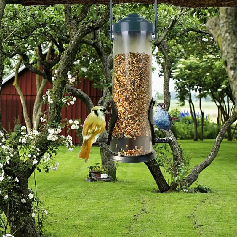 Durable Outdoor Dangling Bird Feeder and Food Dispenser
