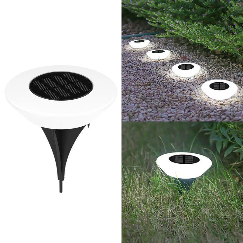 4-Pack Solar LED Ground Lights for Outdoor Pathways & Yards