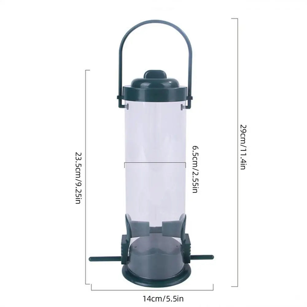 Durable Outdoor Dangling Bird Feeder and Food Dispenser