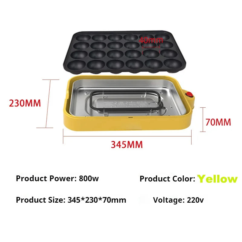 Electric Takoyaki Maker & Chibi Maruko Grill Pan