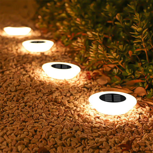 4-Pack Solar LED Ground Lights for Outdoor Pathways & Yards
