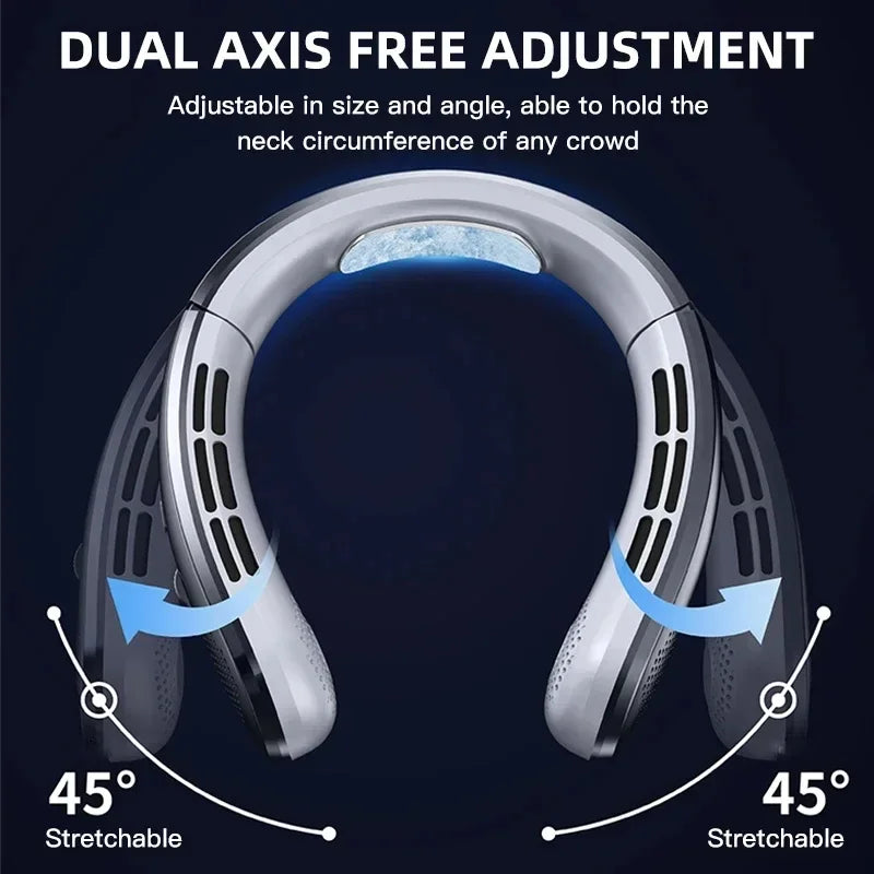 8000mAh Bladeless Portable Neck Fan & Air Cooler