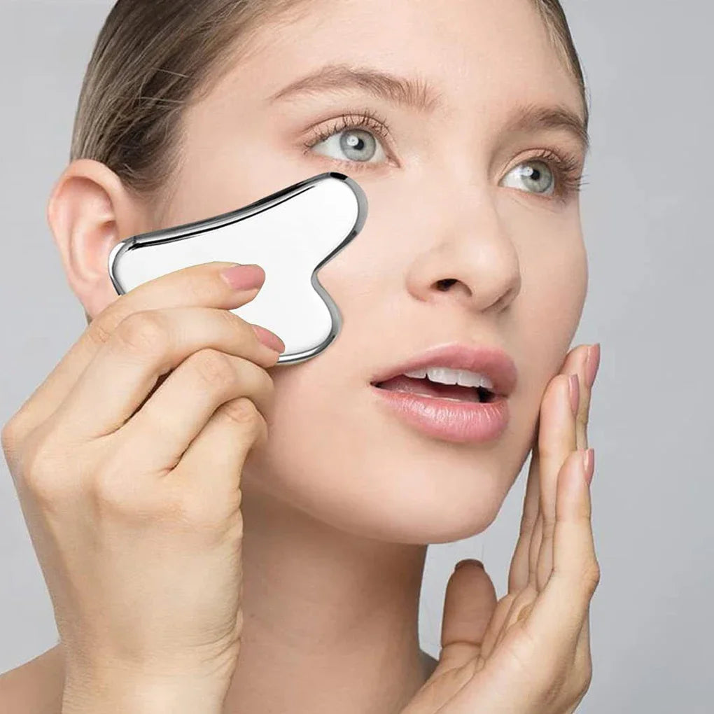Stainless Steel Gua Sha Facial Massage Tool for Anti-Aging & Firming